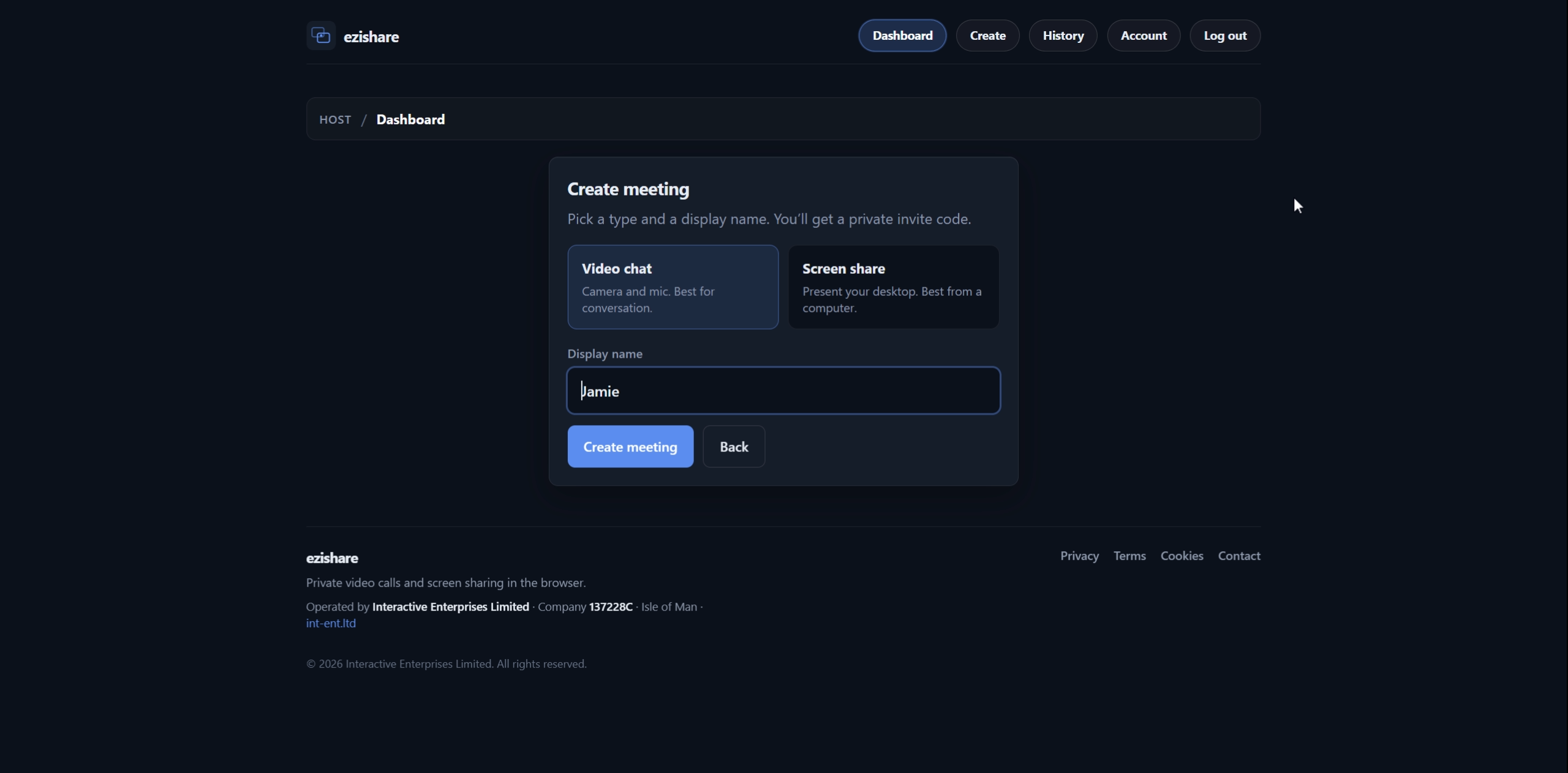 EziShare - Private Browser Video Calls — More