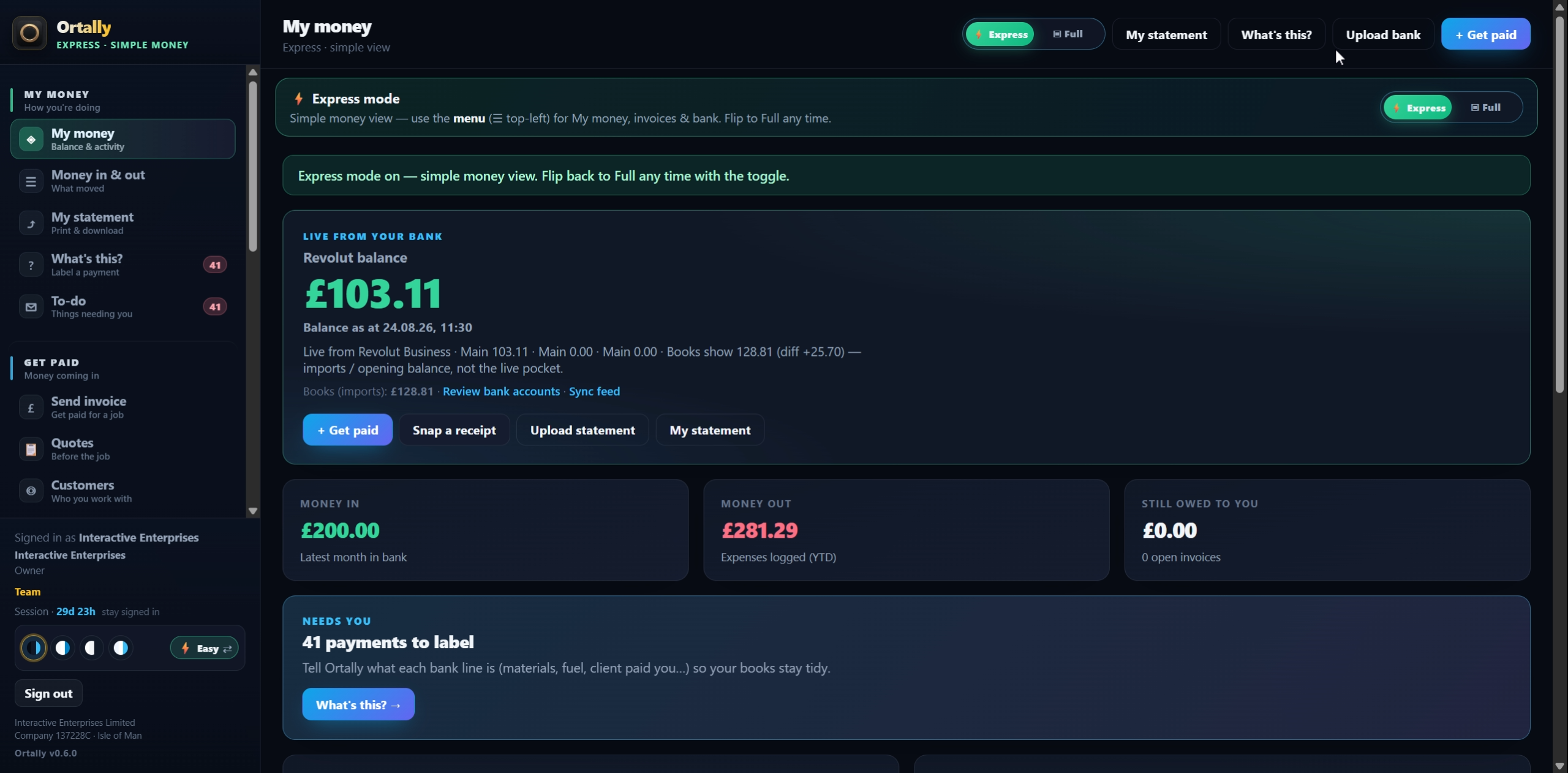 Ortally: Affordable Online Accounting for Sole Traders — More
